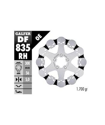 DISC WAVE SKULL DESIGN FLOATING (C. STEEL) 300x5mm