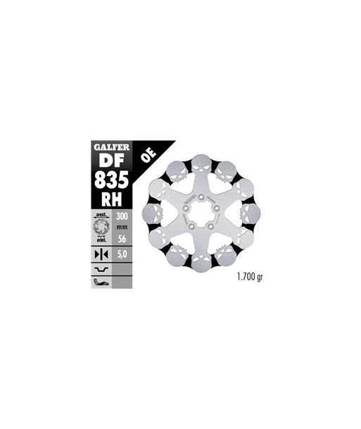 DISC WAVE SKULL DESIGN FLOATING (C. STEEL) 300x5mm