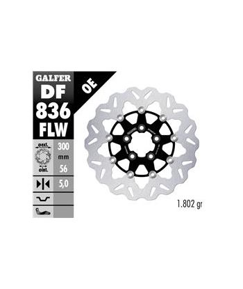 DISC WAVE FLOATING (C. STEEL) 300x5mm