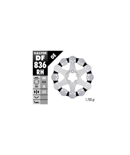 DISC WAVE SKULL DESIGN FLOATING (C. STEEL) 300x5mm