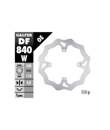 DISC WAVE FIXED GROOVED 240x4mm