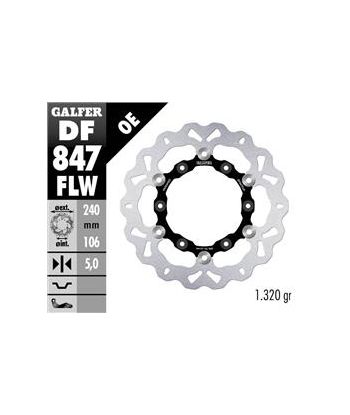 DISC WAVE FLOATING (C. STEEL) 240x5mm