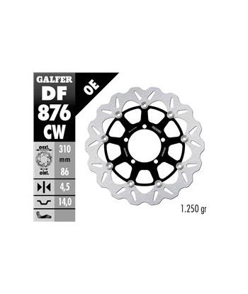 DISC WAVE FLOATING COMPLETE (C. ALU.) 310x4,5mm