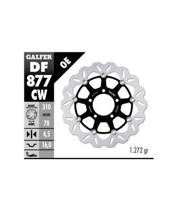 DISC WAVE FLOATING COMPLETE (C. ALU.) 310x4,5mm