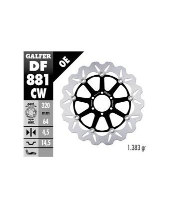 DISC WAVE FLOATING COMPLETE (C. ALU.) 320x4,5mm