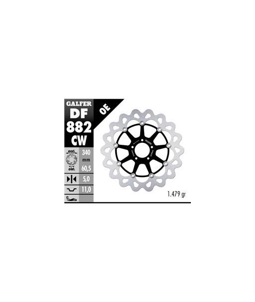 DISC WAVE FLOATING COMPLETE (C. ALU.) 340x5mm
