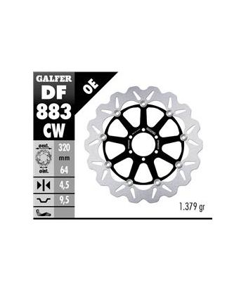 DISC WAVE FLOATING COMPLETE (C. ALU.) 320x4,5mm