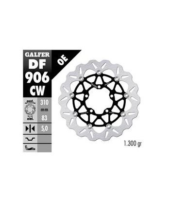 DISC WAVE FLOATING GROOVED RIGHT (C. ALU.) 310x5mm