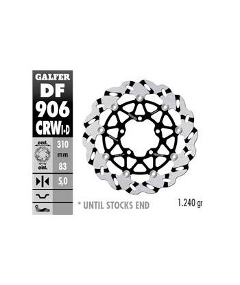 DISC WAVE FLOATING GROOVED LEFT (C. ALU.) 310x5mm