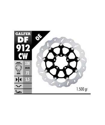 DISC WAVE FLOATING COMPLETE (C. ALU.) 330x5mm