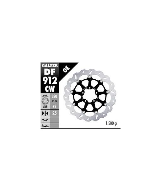 DISC WAVE FLOATING COMPLETE (C. ALU.) 330x5mm