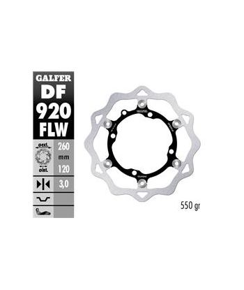 DISC WAVE FLOATING (C. STEEL) 260x3mm