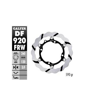 DISC WAVE FLOATING GROOVED (C. STEEL) 260x3mm