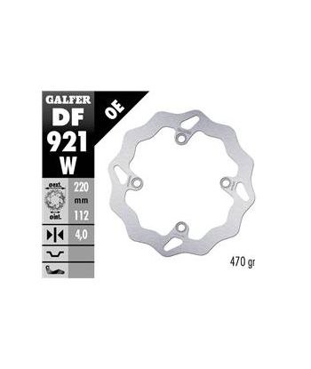 DISC WAVE FIXED GROOVED 220x4mm