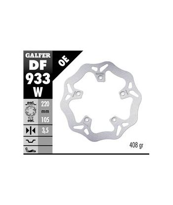 DISC WAVE FIXED 220x3.5mm
