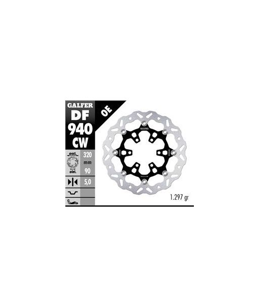DISC WAVE FLOATING COMPLETE (C. ALU.) 320x5mm