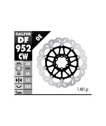 DISC WAVE FLOATING COMPLETE (C. ALU.) 330x5mm