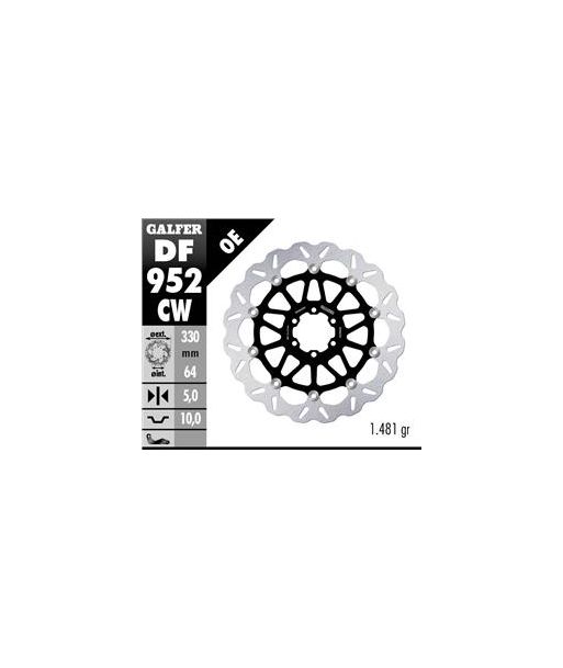 DISC WAVE FLOATING COMPLETE (C. ALU.) 330x5mm