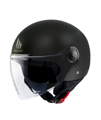 Casco Jet Street Solid A1 Negro Mate - MT Helmets