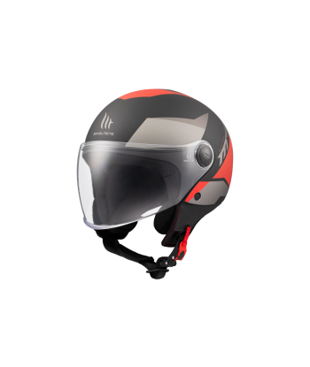 Casco Jet Street S Poke B5 Rojo Mate - MT Helmets
