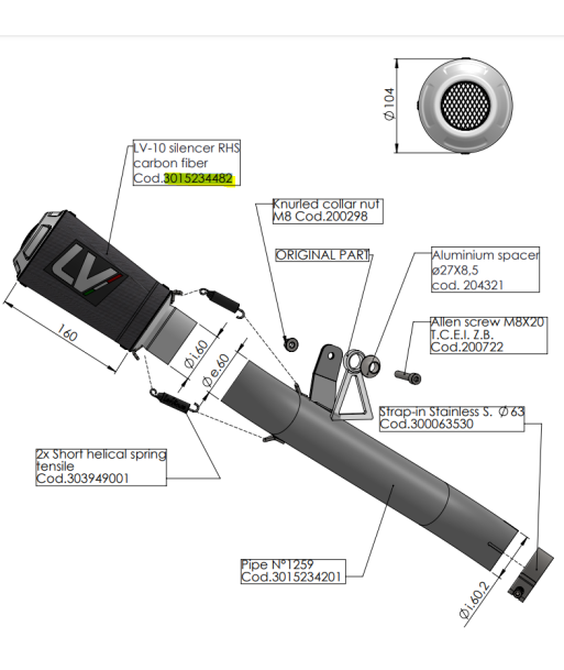 SILENCIOSO COMPLETO LV-10 CB