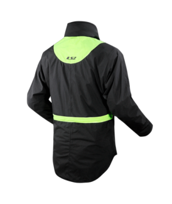 LS2 X-RAIN JACKET BLACK H-V YELLOW HI-VI YELLOW