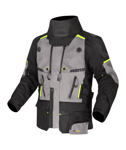 LS2 APOLLO BLACK DARK GREY HI VIS YELLOW