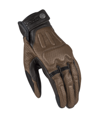 LS2 RUST MAN GLOVES LEATHER BROWN