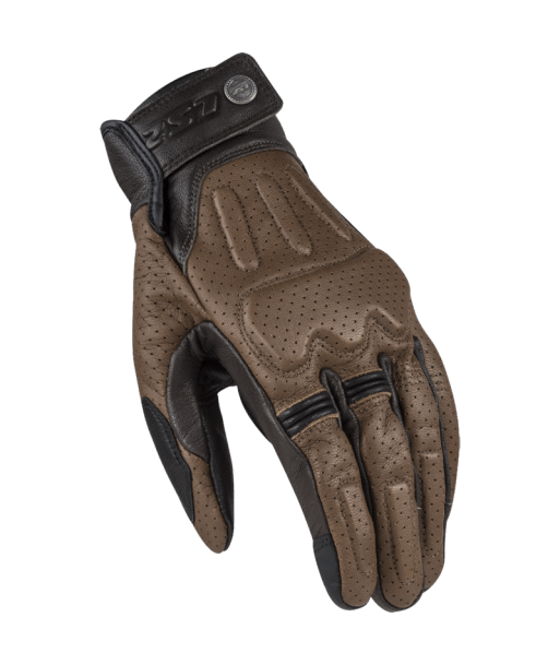 LS2 RUST MAN GLOVES LEATHER BROWN