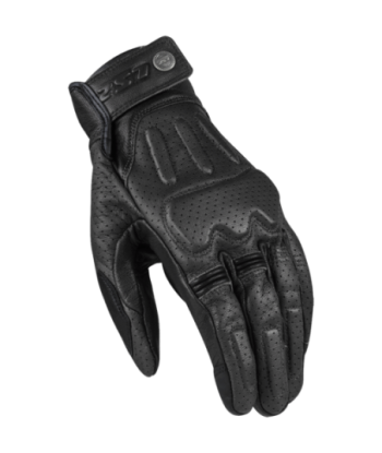LS2 RUST MAN GLOVES LEATHER BLACK