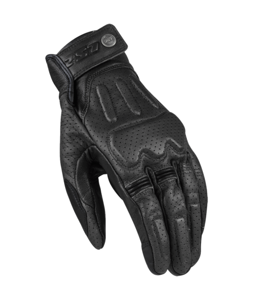 LS2 RUST MAN GLOVES LEATHER BLACK