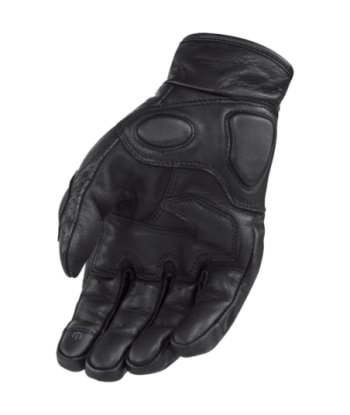 LS2 RUST MAN GLOVES LEATHER BLACK