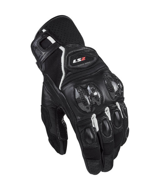 LS2 SPARK II LEATHER BLACK WHITE