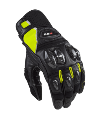 LS2 SPARK II LEATHER BLACK HI VIS YELLOW