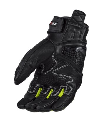 LS2 SPARK II LEATHER BLACK HI VIS YELLOW