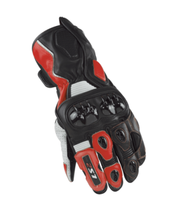 LS2 SWIFT RACING GLOVES BLACK WHITE RED