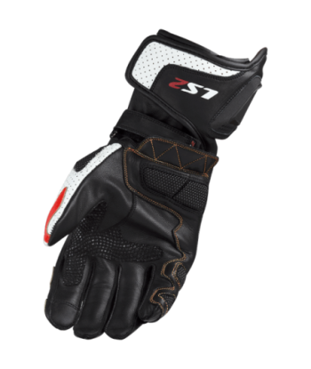 LS2 SWIFT RACING GLOVES BLACK WHITE RED