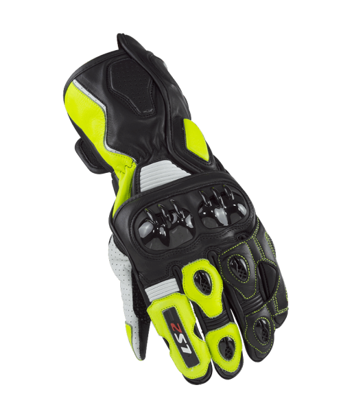 LS2 SWIFT RACING GLOVES BLACK NEON YELLOW