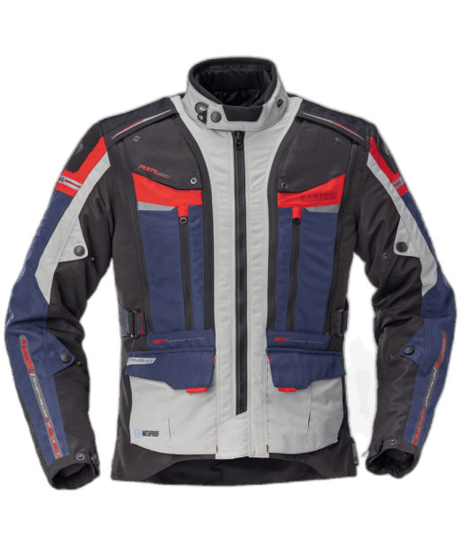 CHAQUETA INVIERNO TRIVOR AZUL-GRIS-ROJO IMPERMEABLE