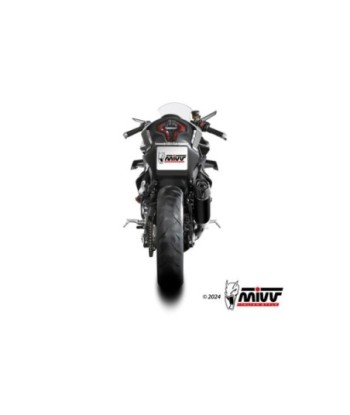 Mivv Slip-On AK-1 Black con tapa de carbono CF Moto 450SR 2023-26
