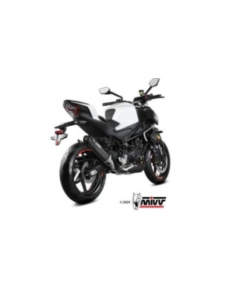 Mivv Slip-On AK-1 Black con tapa de carbono CF Moto 450NK 2023-24