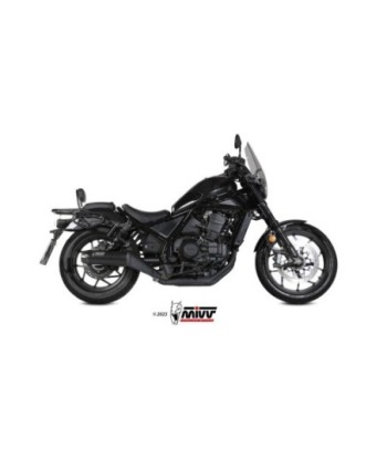 Mivv Slip-On HR-1 Black con tapa en carbono larga Honda CMX 1100 Rebel 2022-24