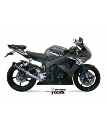 Mivv Slip-On GP black con tapa carbono Yamaha YZF 600 R6 2003-05