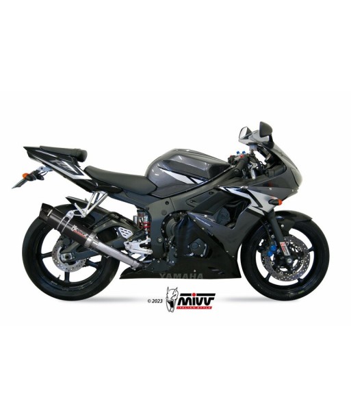 Mivv Slip-On GP black con tapa carbono Yamaha YZF 600 R6 2003-05