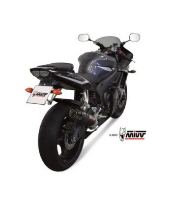 Mivv Slip-On GP black con tapa carbono Yamaha YZF 600 R6 2003-05