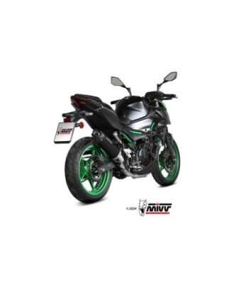 Mivv Slip-On AK-1 Black con tapa de carbono Kawasaki Z500 / SE 2024-26