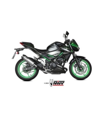Mivv Slip-On AK-1 Titanium con tapa de carbono Kawasaki Z500 / SE 2024-26