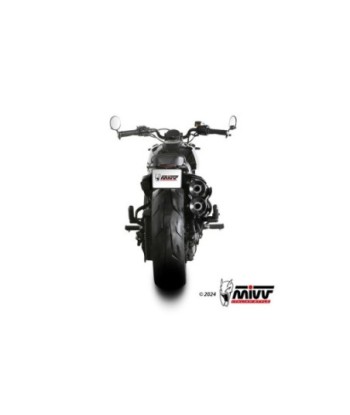 Mivv 2 Slip-On HR-1 Black con tapa de carbono Harley Davidson Sportster S 2021-24