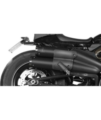 Mivv 2 Slip-On HR-1 Black con tapa de carbono Harley Davidson Sportster S 2021-24