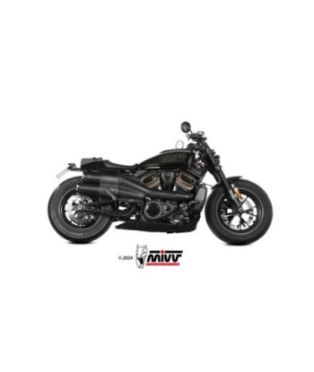 Mivv 2 Slip-On HR-1 Black Harley Davidson Sportster S 2021-24